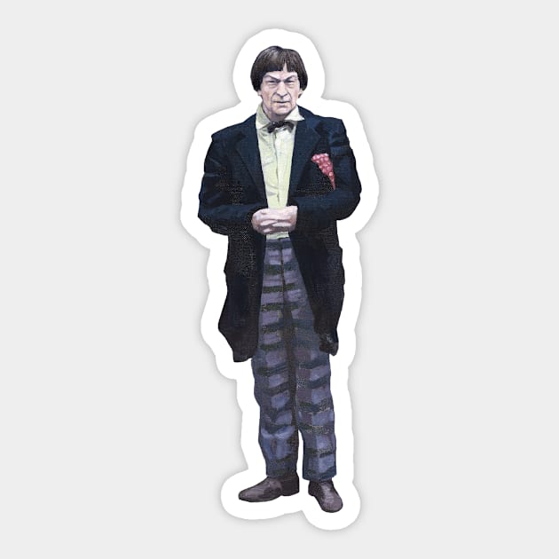 The 2nd Dr Who: Patrick Troughton Sticker by Kavatar